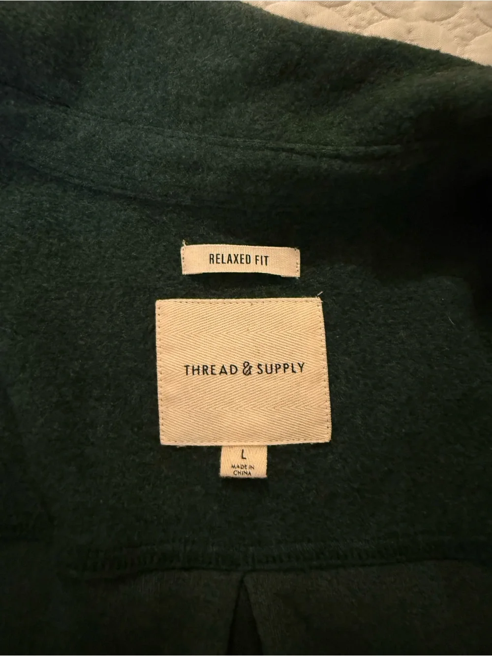 Dark Green Button-Up Shirt Jacket